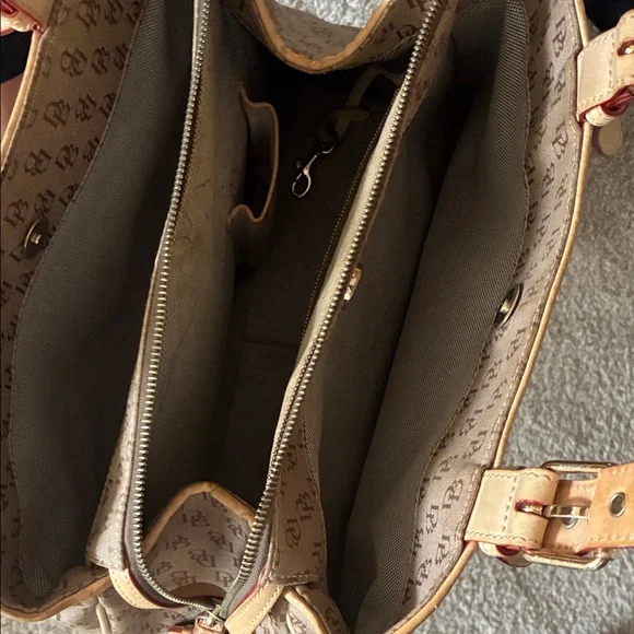 Dooney & Bourke Tan Monogram Shoulder Bag - Picture 5 of 8